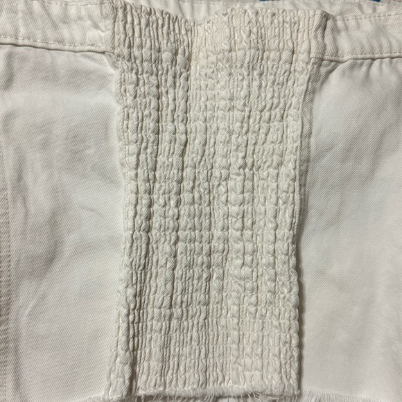 ZARA Denim Corset Button-Side Top Stretch Panel Festival Strapless Size: M - Picture 7 of 7